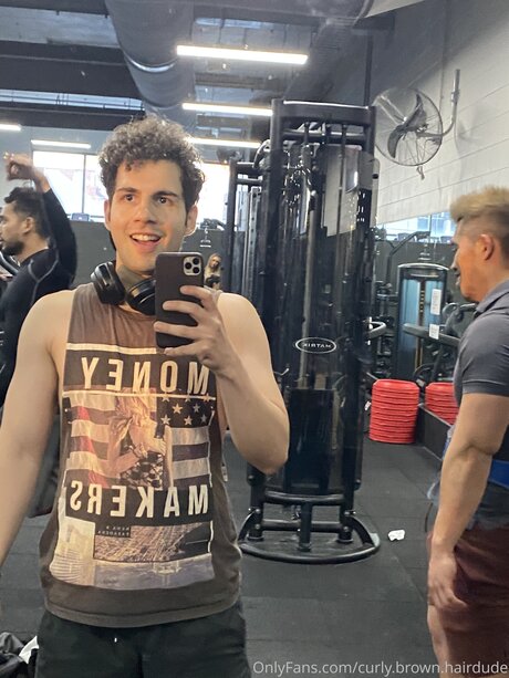 Curly Brown Hairdude model beautiful img