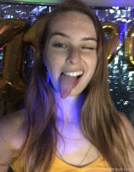 Tongue tastic model hot photos