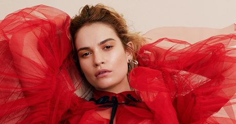 Lily James erotic actress photos