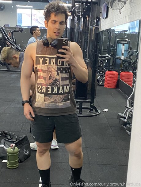 Curly Brown Hairdude étoile adulte galeries