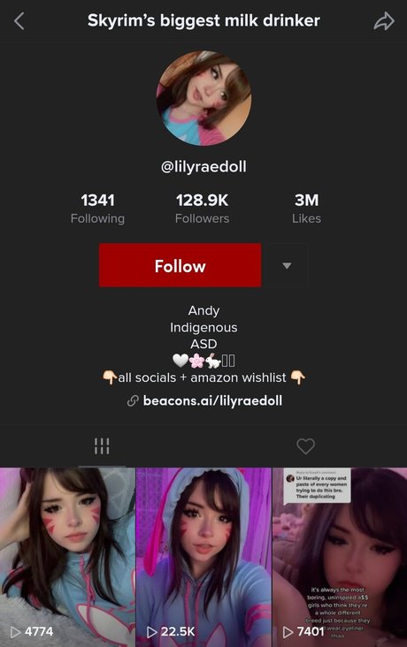 Lilyraedoll sexe star du porno des photos