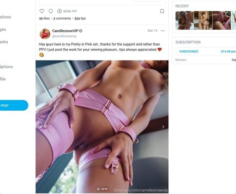 CamillesnowVIP modèle xxx des photos