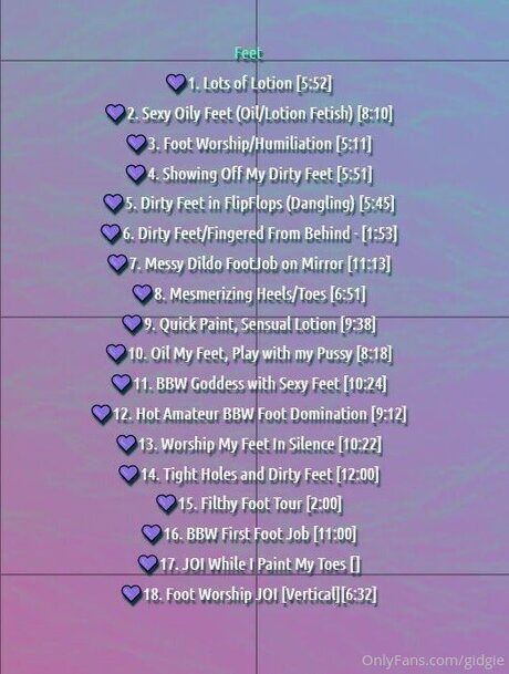 Gidgie sexe star collection